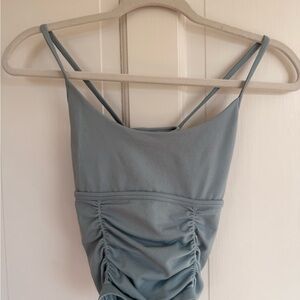 NWT Free People Stylish Blue Ruched Tank Top
